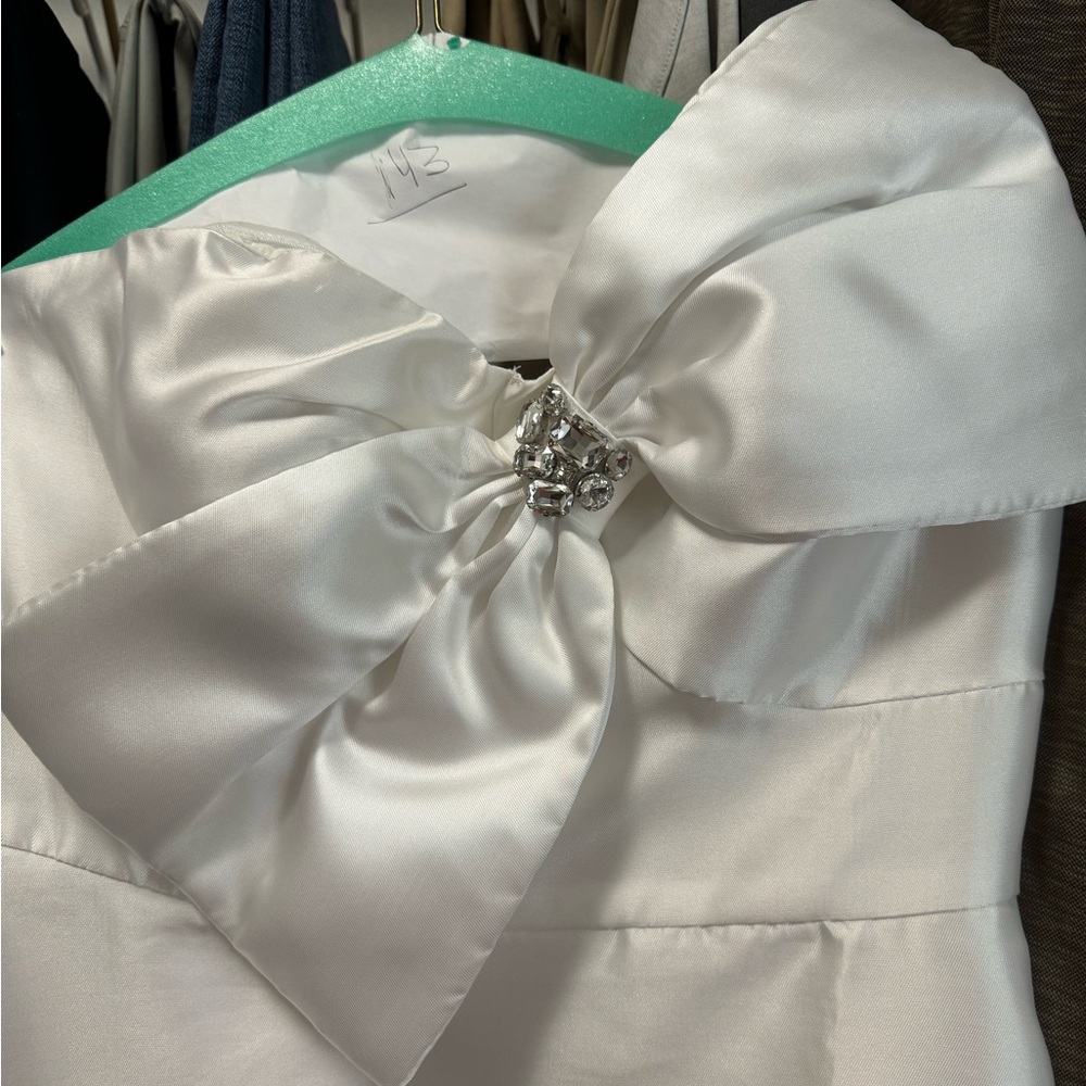 Hutch Strapless Crystal Bow-Tie Midi Dress - Picture 7 of 7
